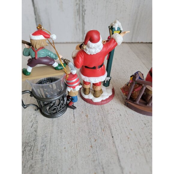 Coca-Cola Santa Claus elf helper variety ornament Xmas set - Picture 7 of 10